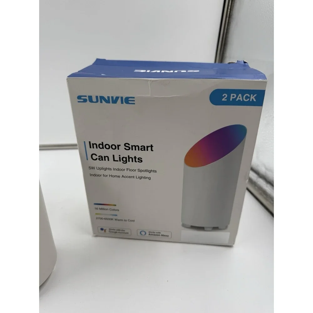 Sunvie Smart‎ Floor Can Light 5W RGBW Color Changing Up Lights Indoor With Timer